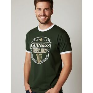 LANSDOWNE 100% Cotton Authentic Irish Guinness Beer Tee Mens Small